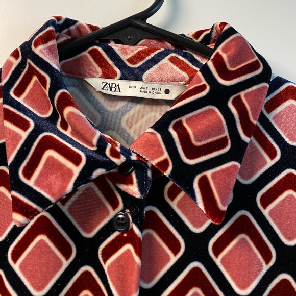 Retro 60s/70s-style Velvet Dress in pink - Picture 6 of 9